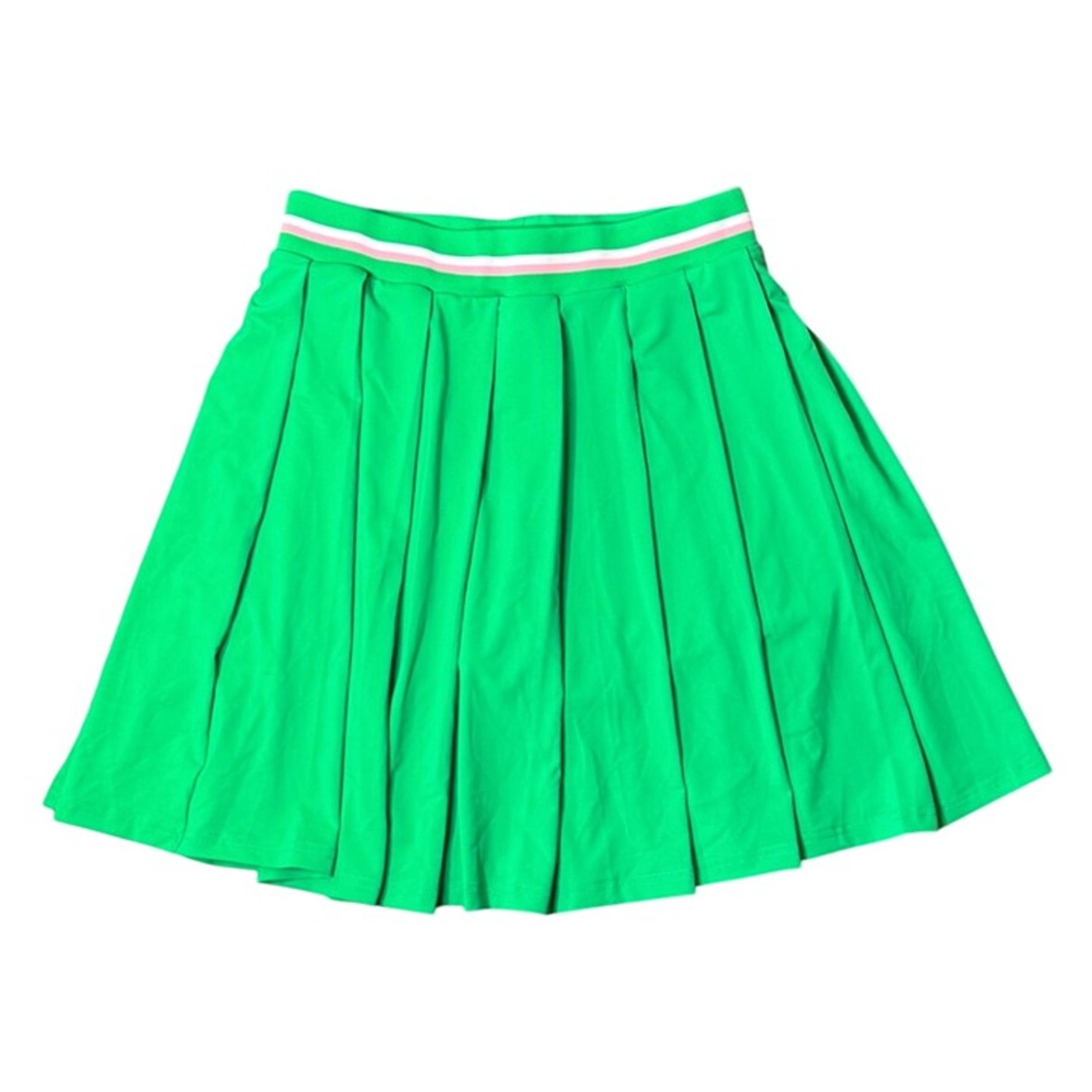 Ivy Storehouse AKA Twenty Pearls M Pleated Tennis Skort Green Polyester Spandex