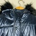 NEW! Snowsuit Hooded Puffer Faux Fur Trim Blue Metallic Ski Outdoor Zip Ankle L