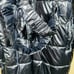 NEW! Snowsuit Hooded Puffer Faux Fur Trim Blue Metallic Ski Outdoor Zip Ankle L