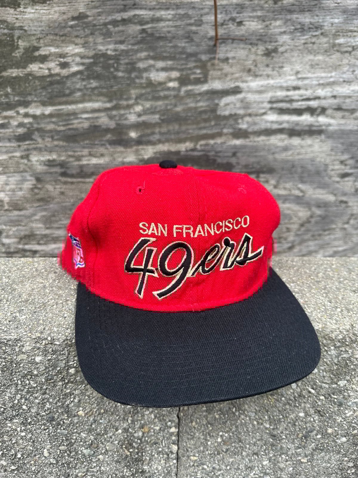 Vintage San Francisco 49ers Sports Specialties Script Fitted Wool Hat 7 5/8
