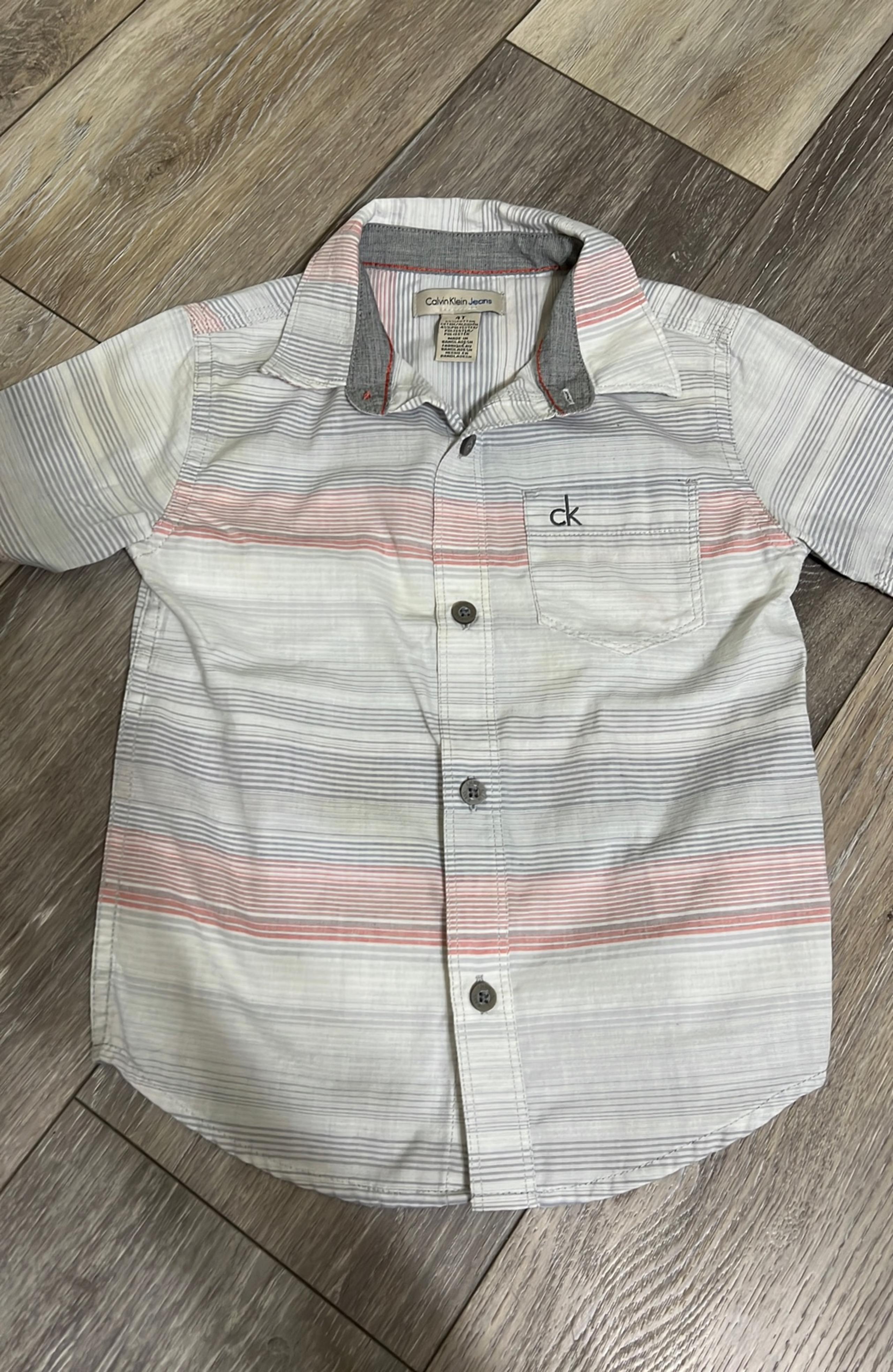 Boys calvin klein button up shirt