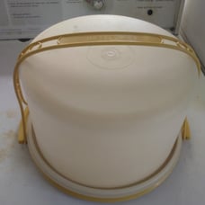 Vintage Tupperware Large Round Cake Carrier Yellow