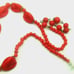 1950's Red Opaque Bead Necklace Vintage Rockabilly