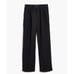 NEW Madewell Linen Blend Pull On High Rise Straight Pants Black Relaxed Medium