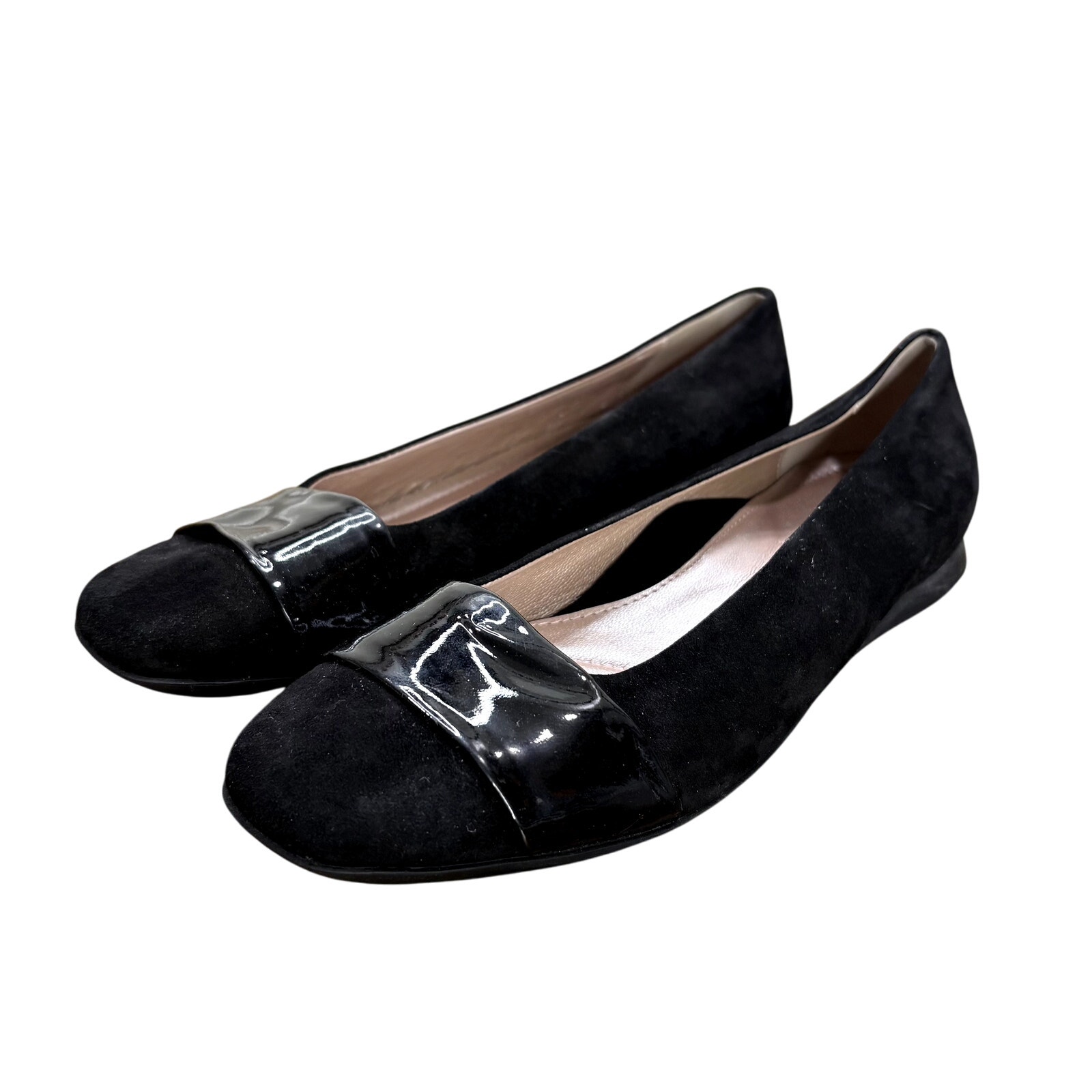 BeautiFeel Womens Size EU 39 US 8 Pearlsuede Flat Shoes Comfort Latex Sole Black