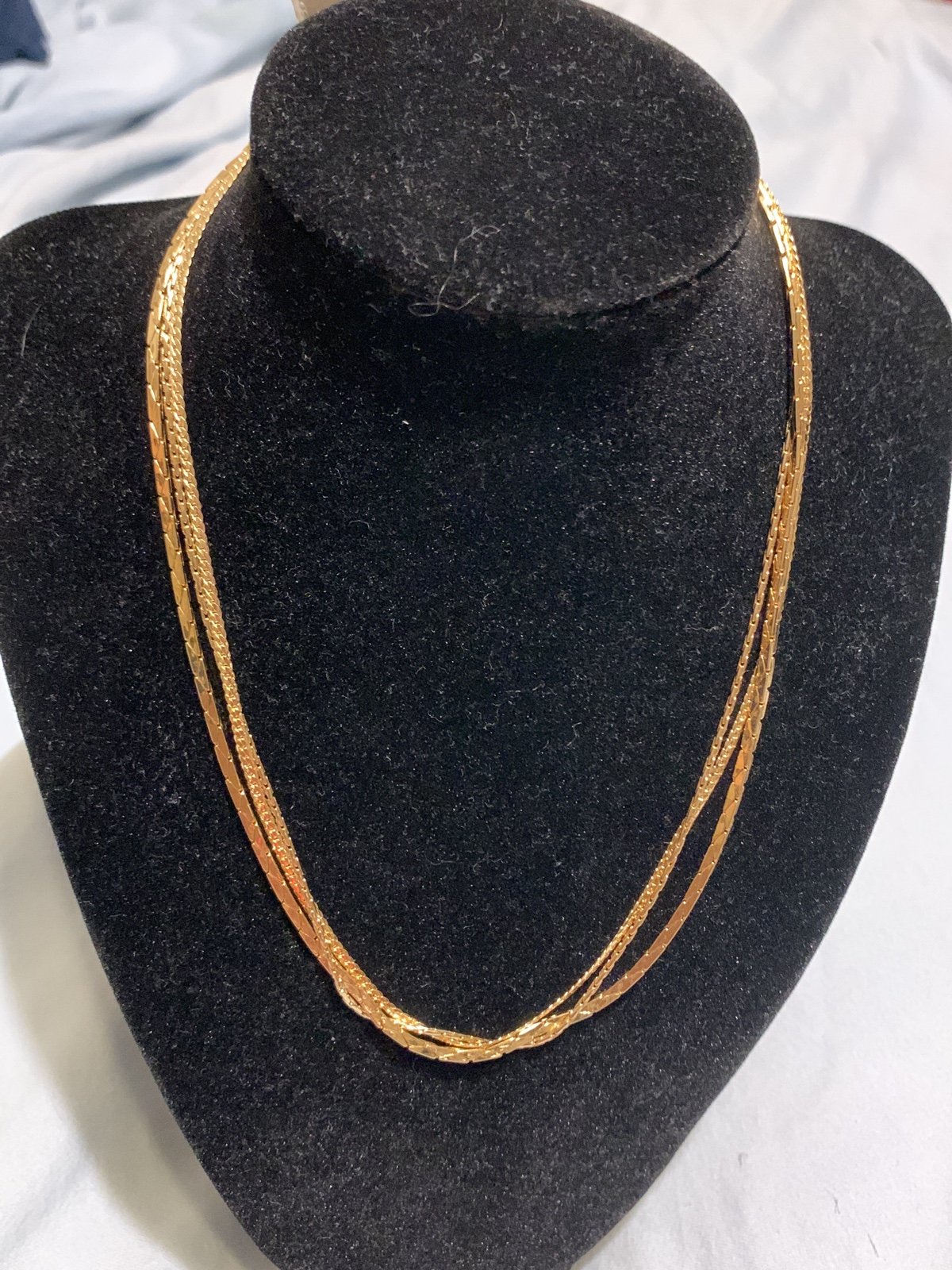 Jenny bird Nordi triple strand chain necklace in Gold