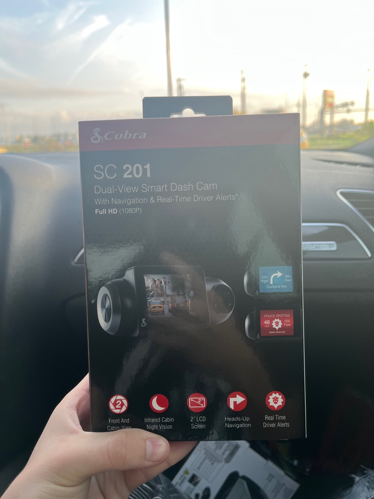 Dashcam Front and Cabin View Cobra Sc201 BRAND NEW NEED GONE
