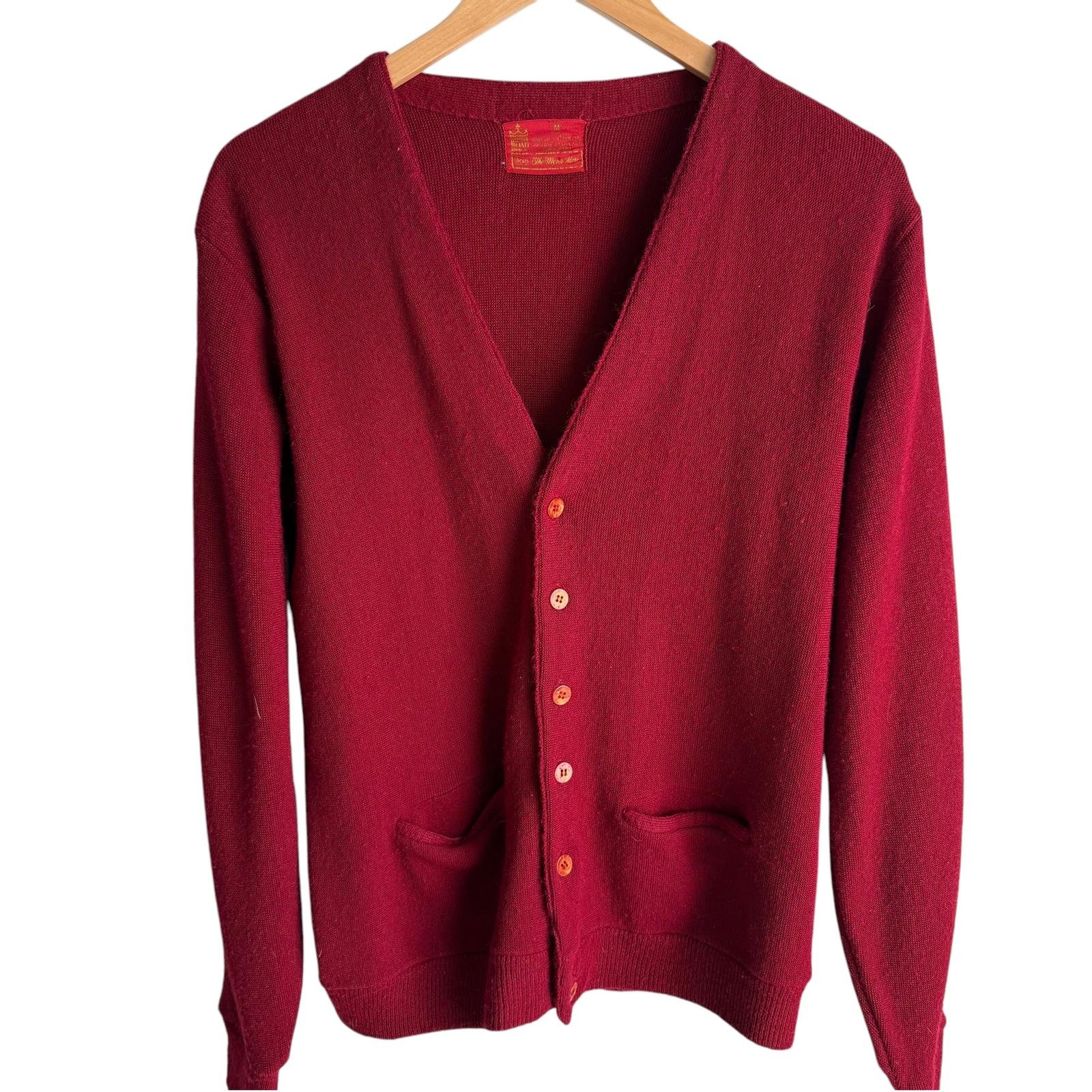 VINTAGE SEARS The Mens Store KINGS ROAD Cardigan Sweater Mens, M