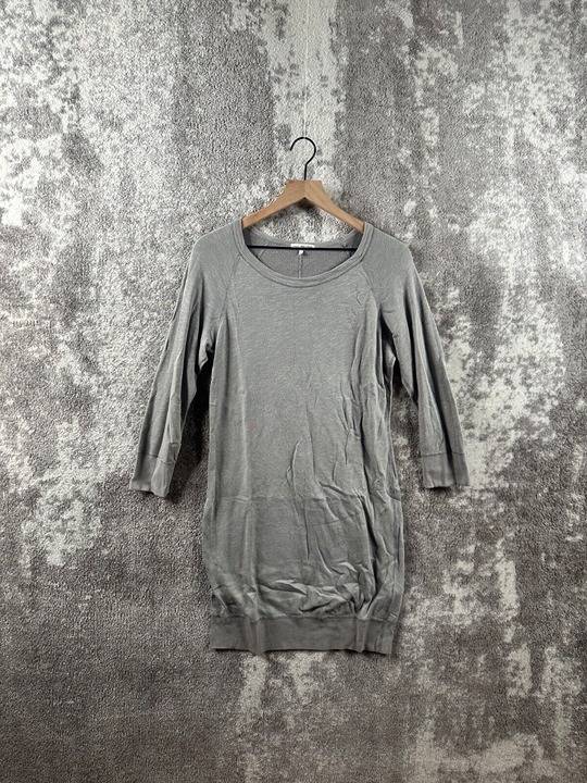 James Perse Sweater Dress 2 / US Medium Womens Gray Fleece Supima Modal