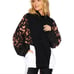 Beach Riot stella popover torte print white black hooded pullover jacket
