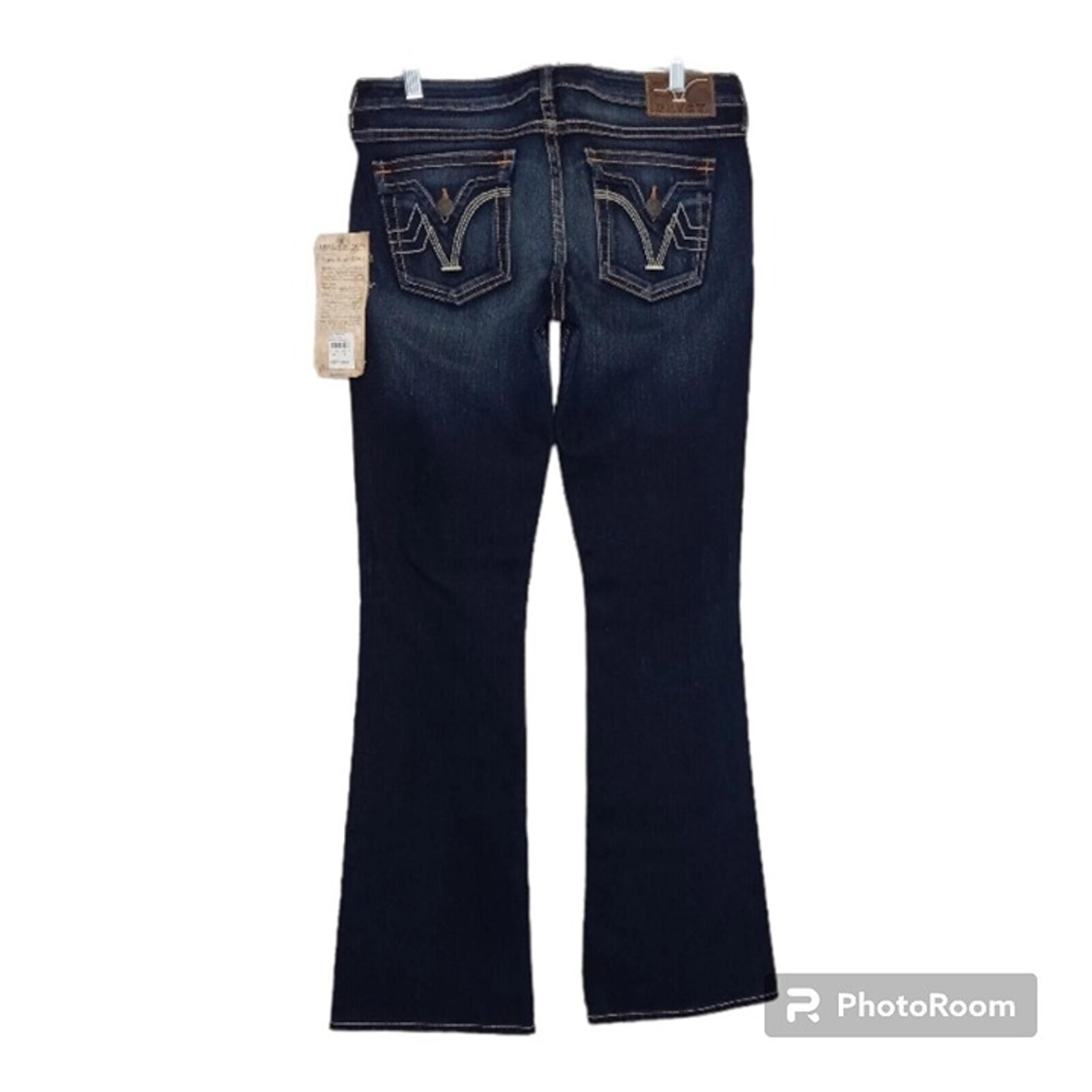 PRVCY Premium Jeans Womens 32 Blue Denim Flare Leg Cowgirl Rockabilly Rodeo