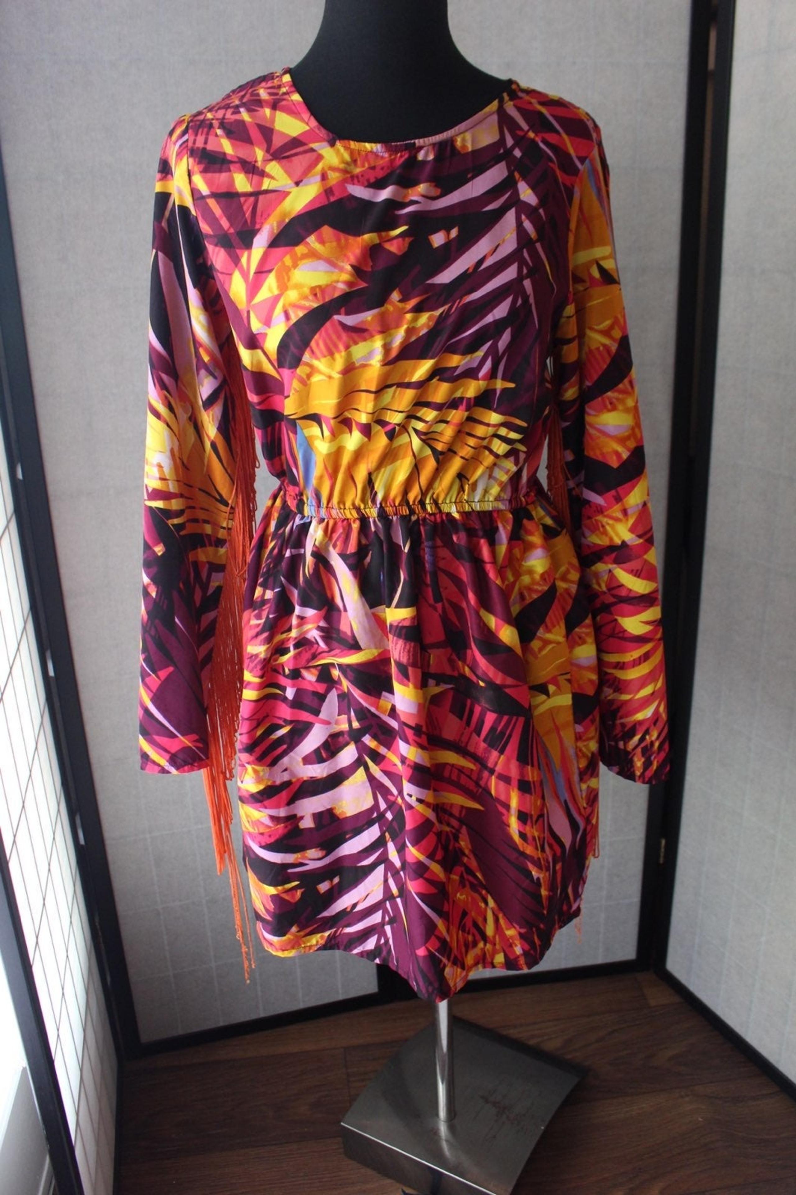Flared sleeve skater Dress