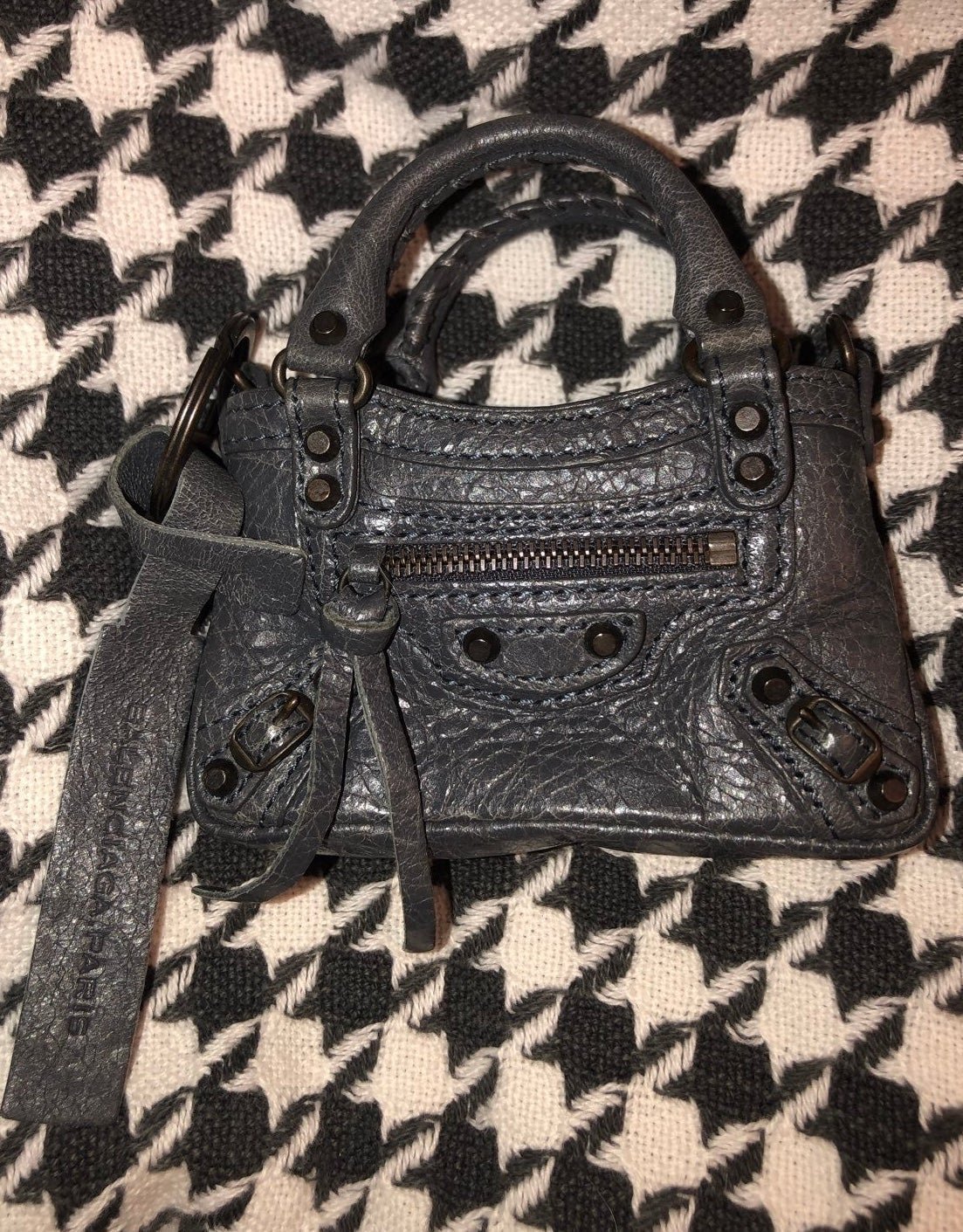 ~RARE~ BALENCIAGA MICRO MINI CITY BAG CHARM KEYCHAIN