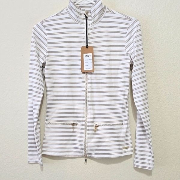DC White and Gray Utility Jacket with Stand-Up Collar 34(s)