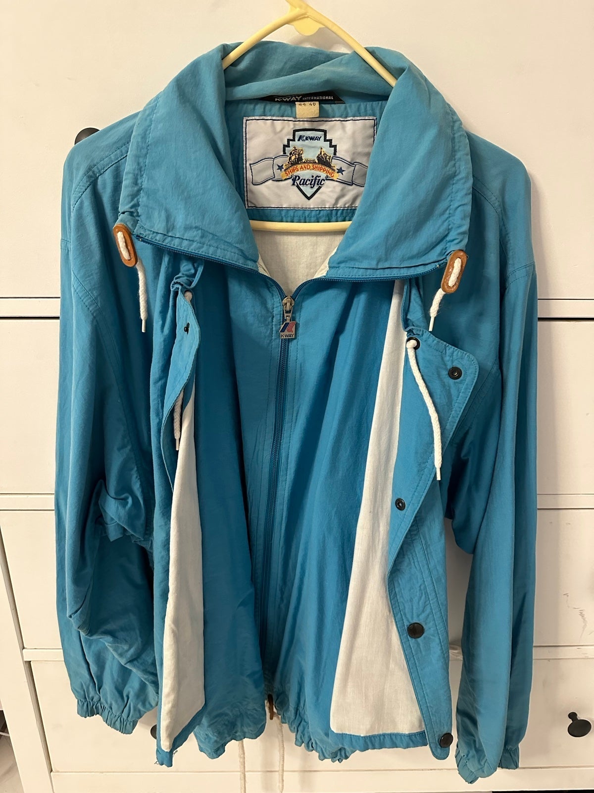 K Way International Vintage 1980’s Pacific Ships & Shipping Rain Coat