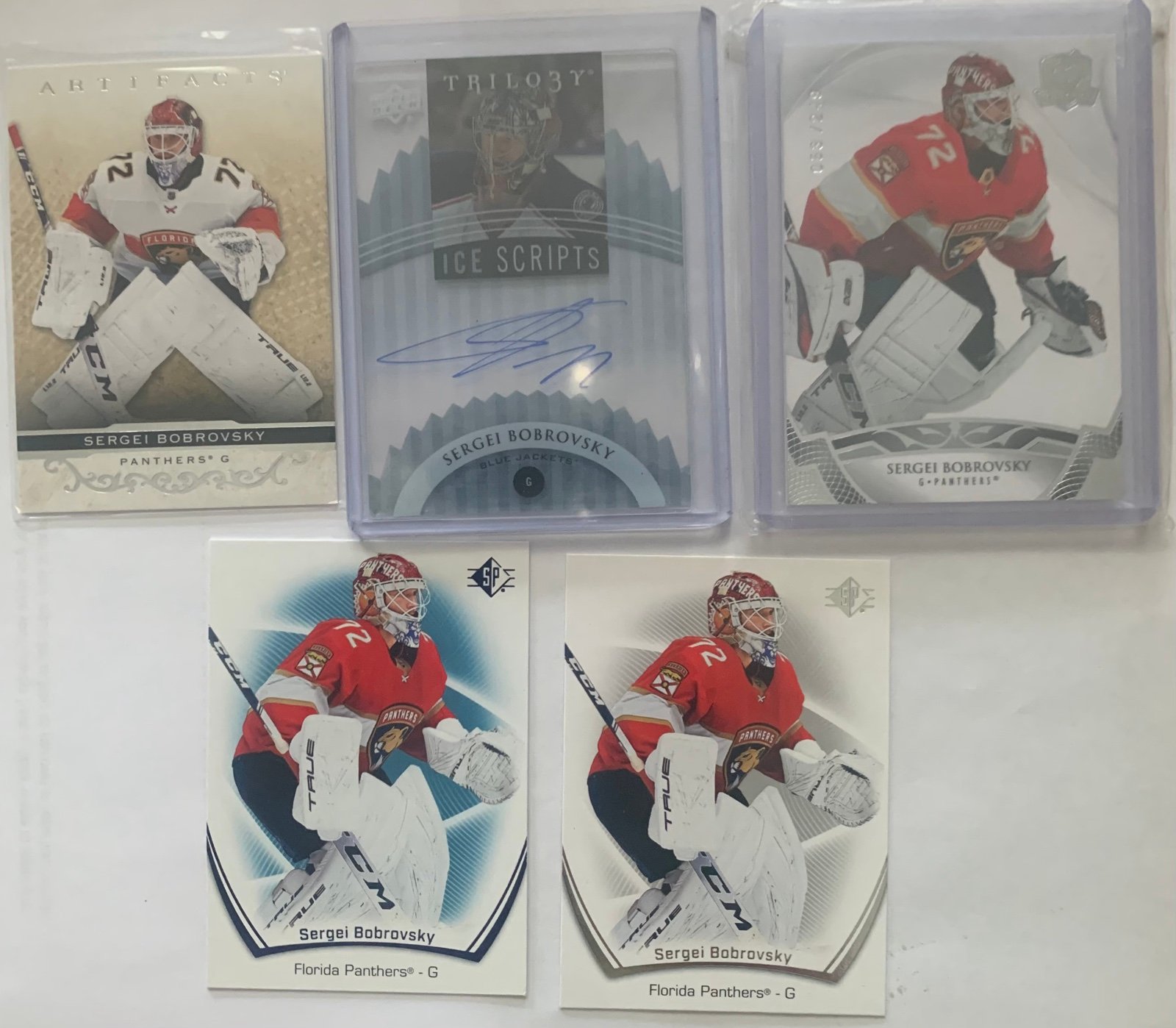 Sergei Bobrovsky auto signed, insert Lot