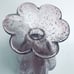 Hand Blown Art Glass MCM Vase Purple Bullicante Flower Top 8” Pulpit Rare Bubble