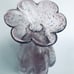 Hand Blown Art Glass MCM Vase Purple Bullicante Flower Top 8” Pulpit Rare Bubble