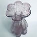Hand Blown Art Glass MCM Vase Purple Bullicante Flower Top 8” Pulpit Rare Bubble