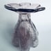 Hand Blown Art Glass MCM Vase Purple Bullicante Flower Top 8” Pulpit Rare Bubble