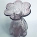 Hand Blown Art Glass MCM Vase Purple Bullicante Flower Top 8” Pulpit Rare Bubble