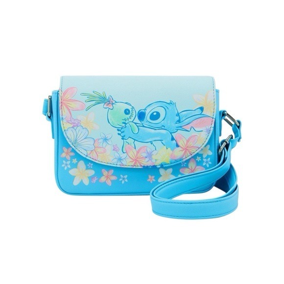 NEW Loungefly Disney Stitch & Scrump Flowers Crossbody Bag Purse