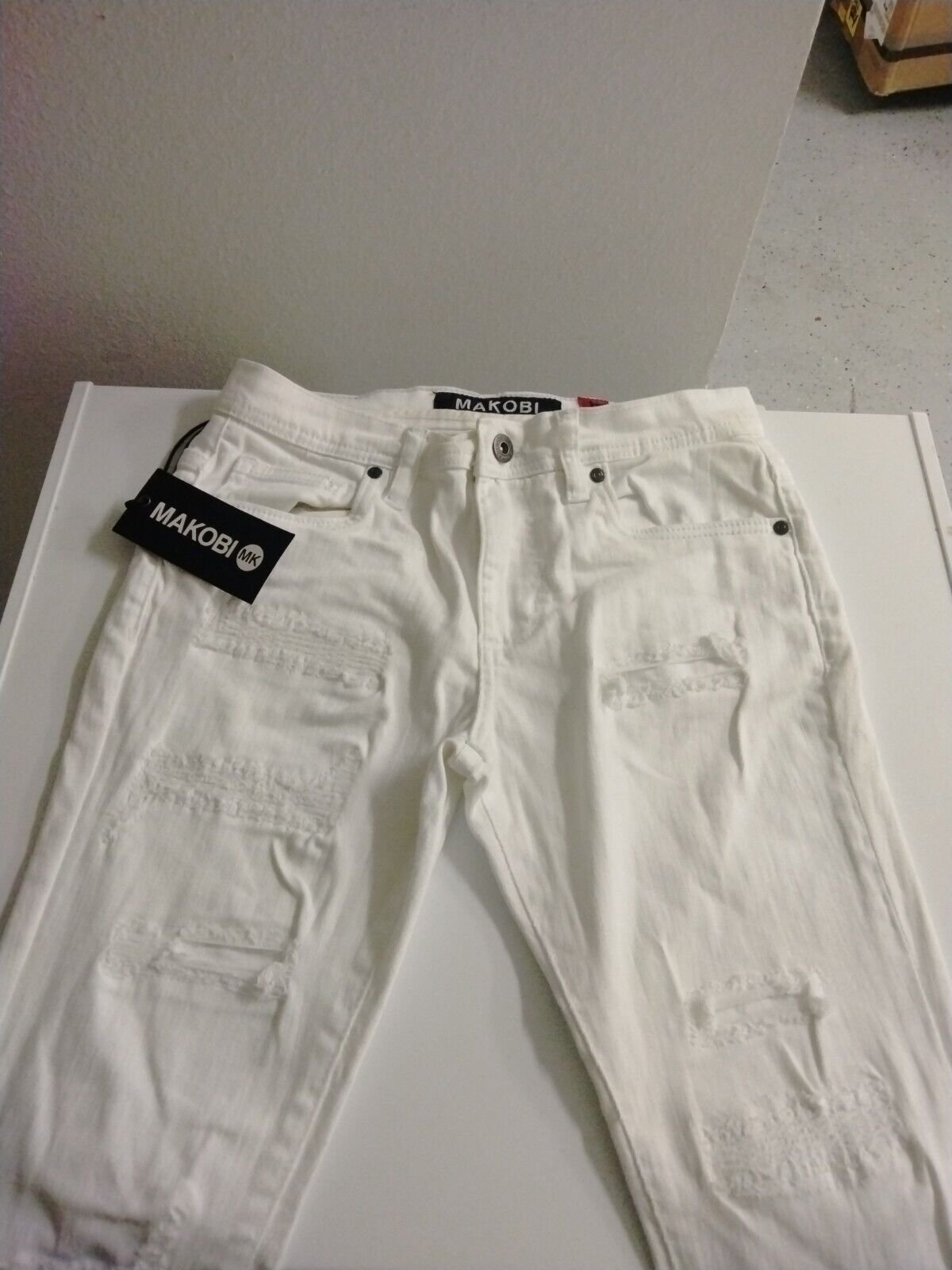 Makobi Kids Montego Stack Denim White Size 14