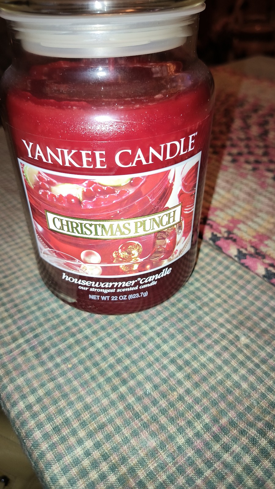 Retired Yankee Candle NEW Christmas Punch lg candle
