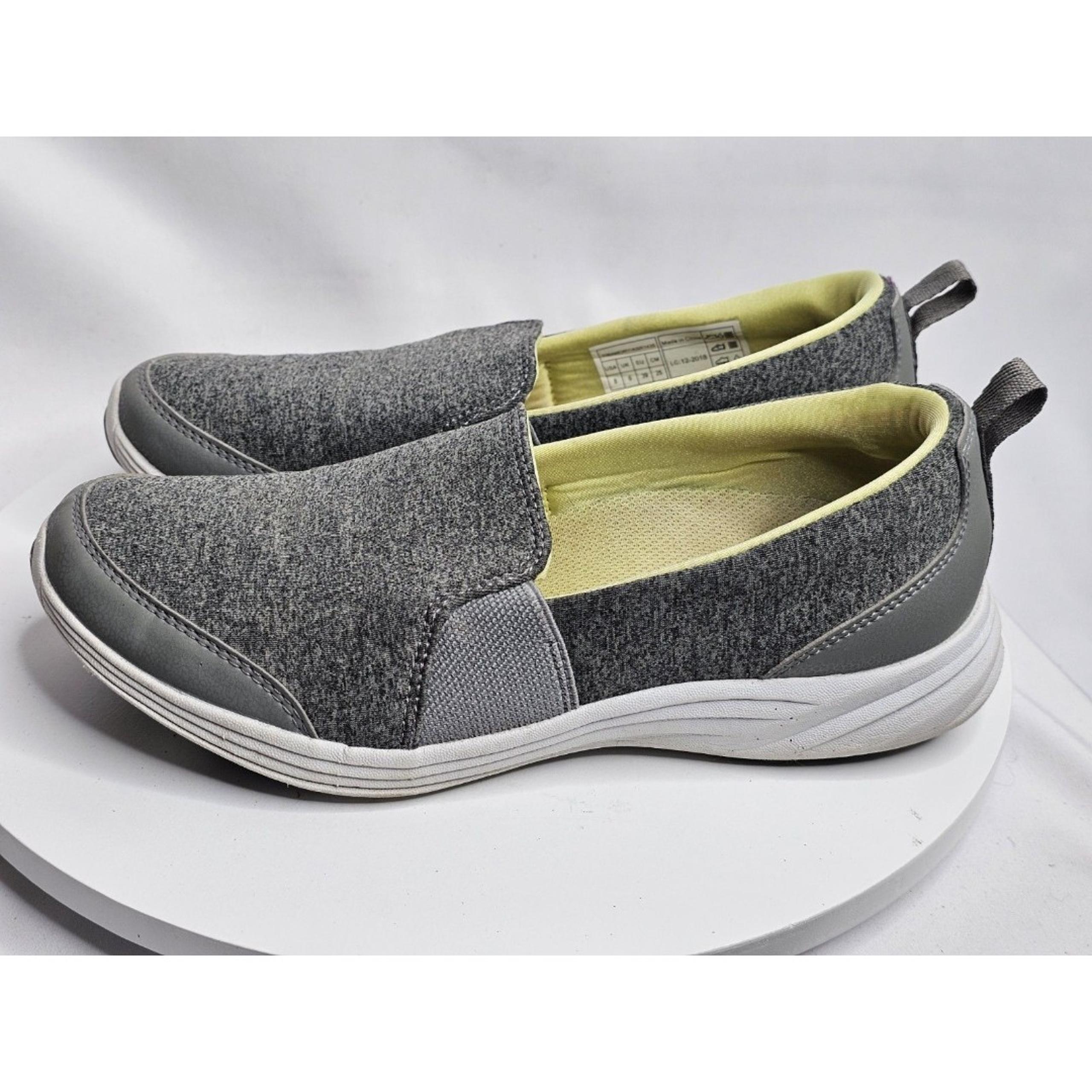 Vionic Amory Gray Fabric Slip On Sneaker Casual Walking Shoes Size Womens Size 8