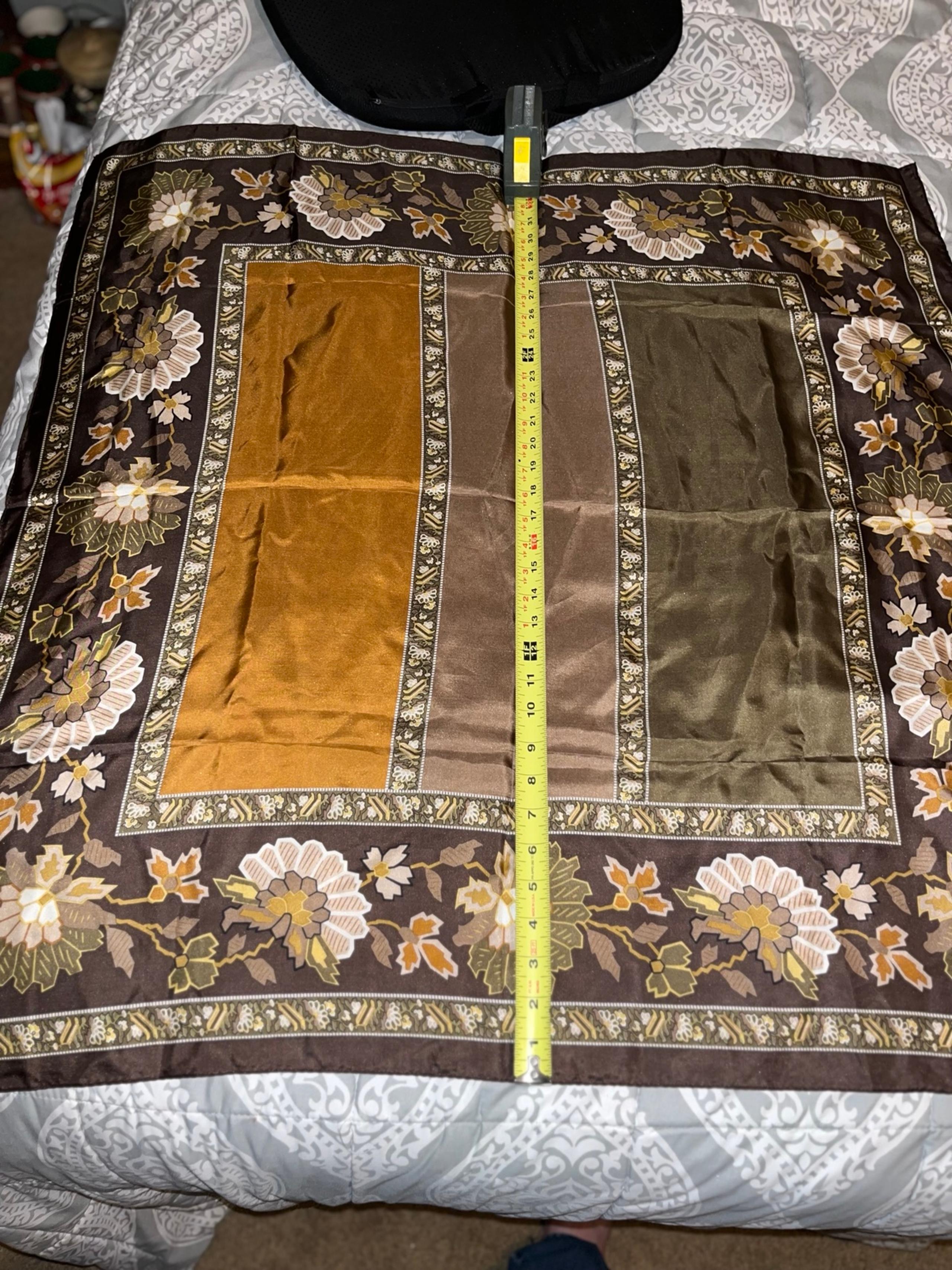 Vintage Oscar De La Renta Scarf 32”X34” in Autumn Colors