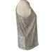 CABLE & GAUGE New Cream Sequin Sleeveless Turtleneck Halter Top, Size Small
