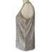 CABLE & GAUGE New Cream Sequin Sleeveless Turtleneck Halter Top, Size Small