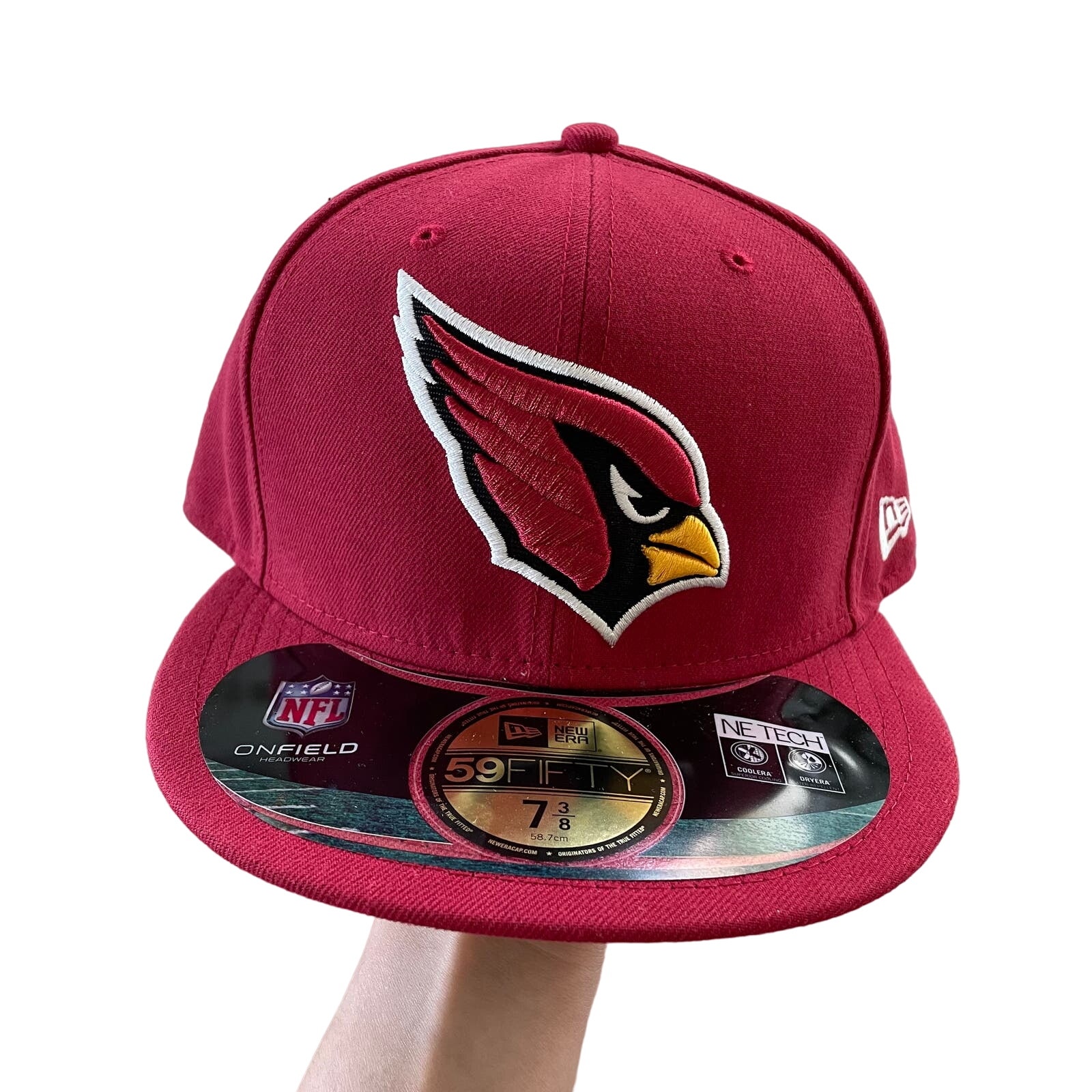 red New Era Arizona Cardinals Fitted Hat 7 3/8