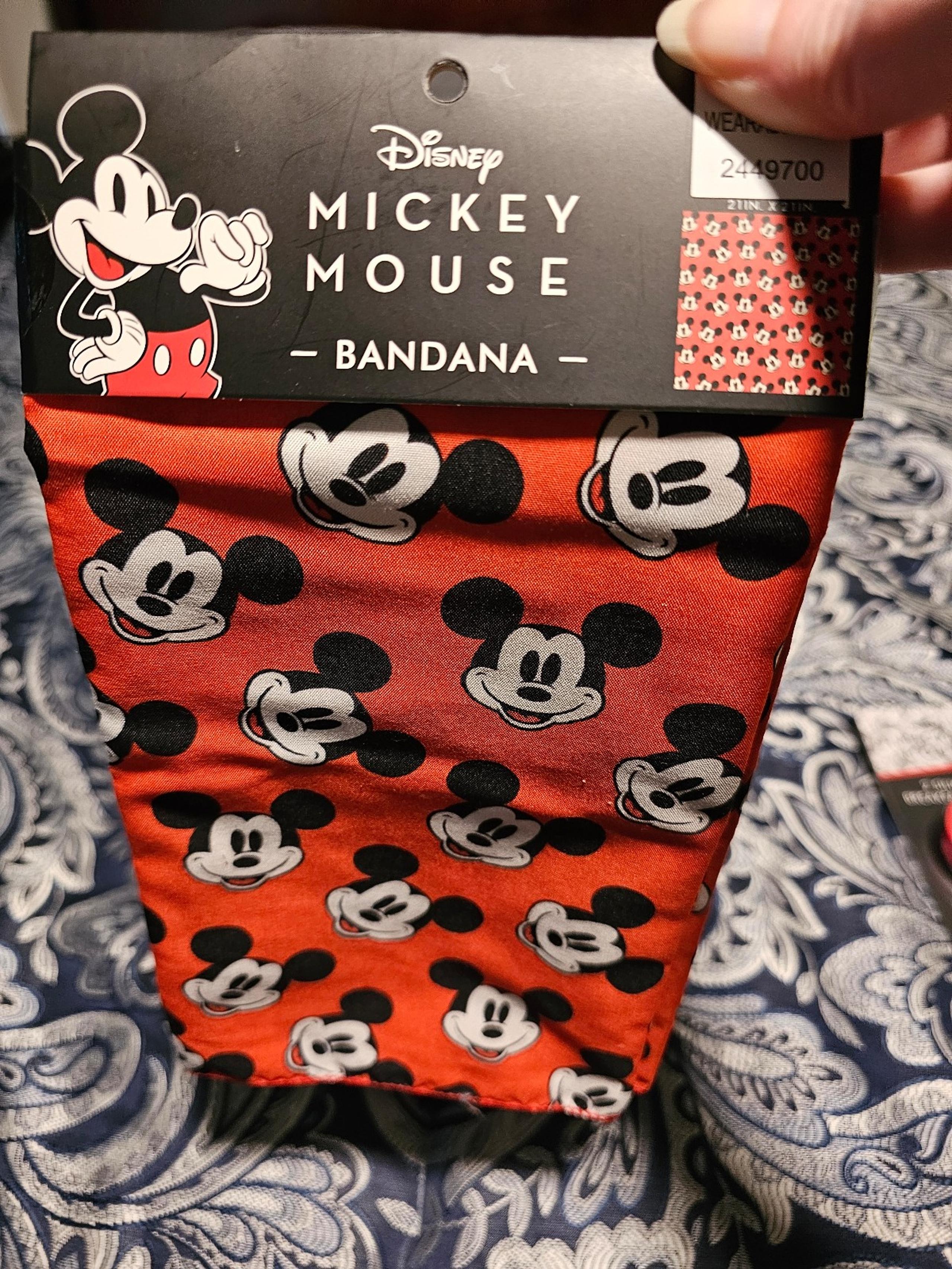 Mickey Mouse Bandana - 21 in. x 21 in. - NWT