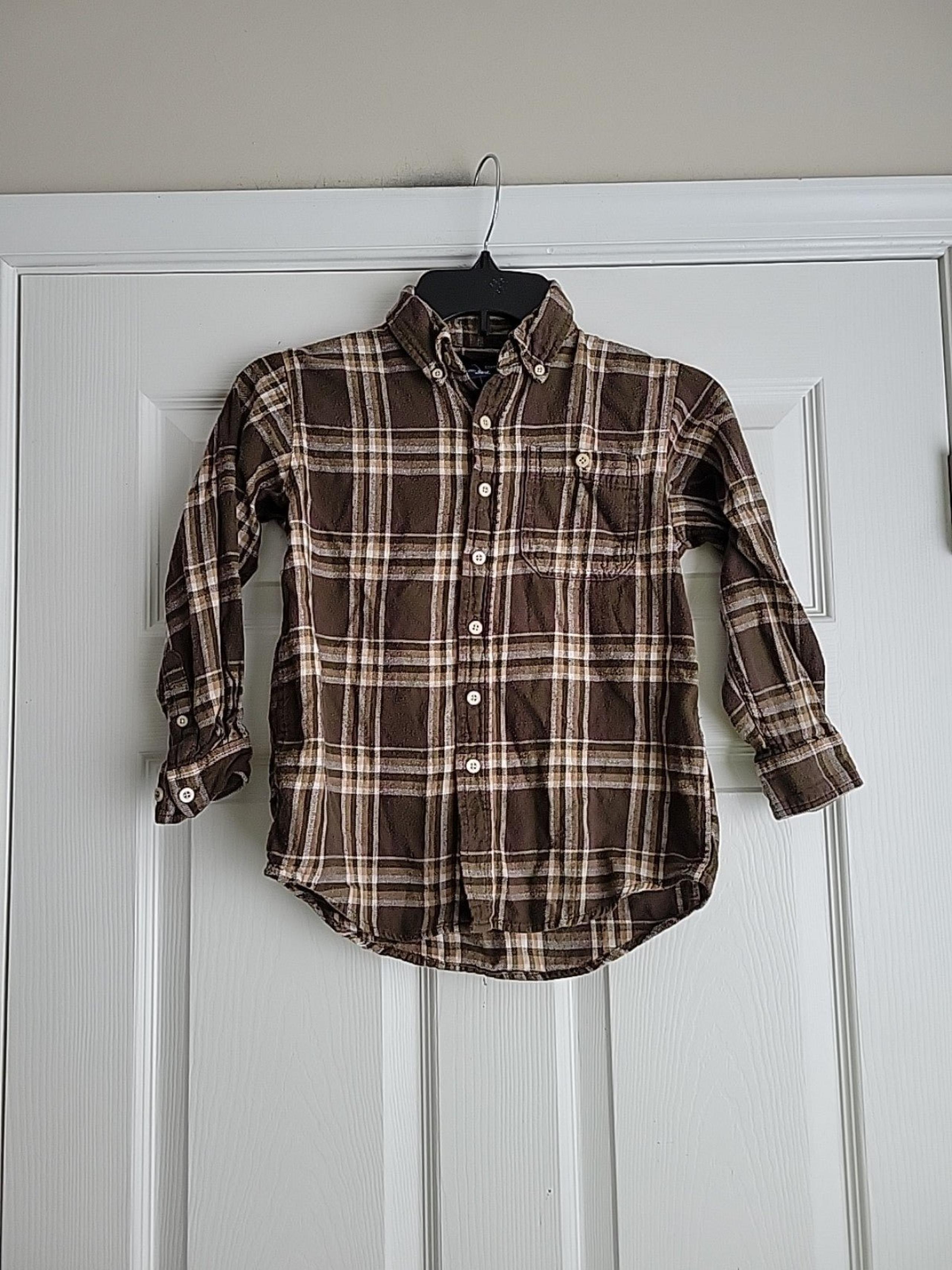 Basic Editions Boy's Button Up Long Sleeve Shirt