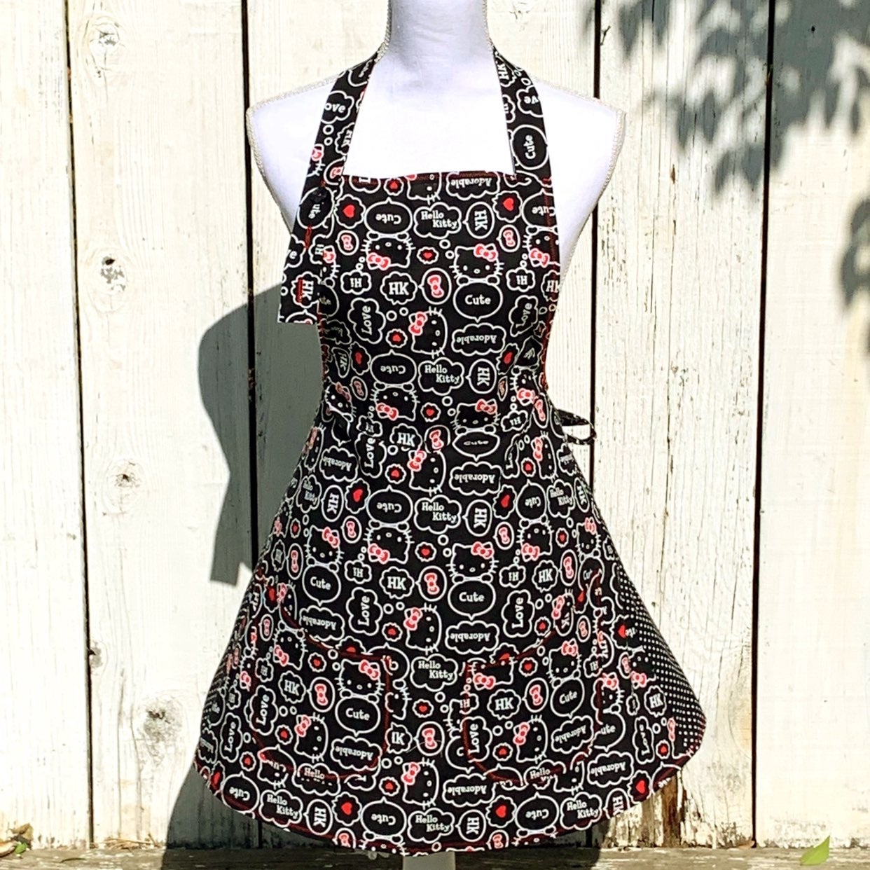 Women's Handmade Hello Kitty Print Apron