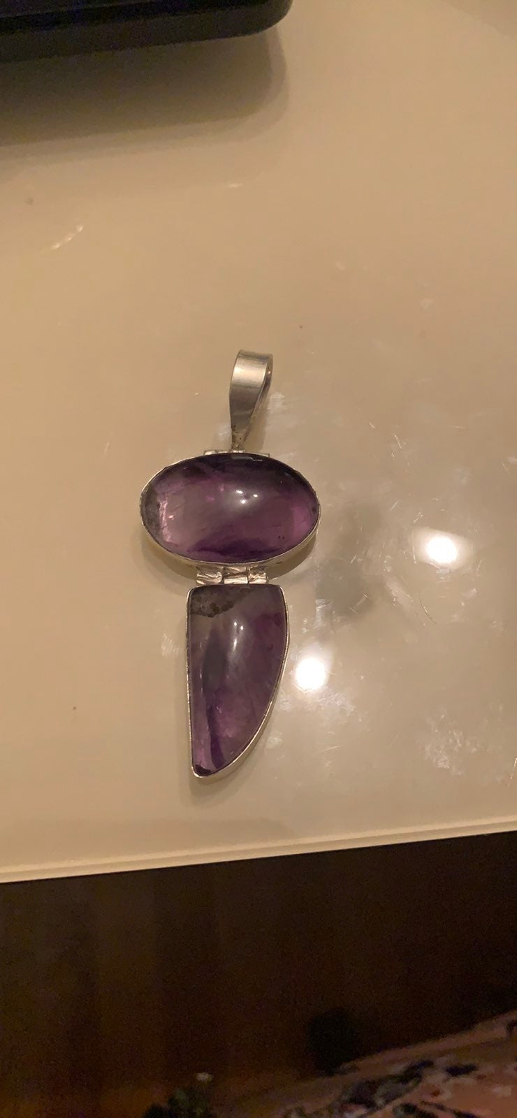 Tourmalated quartz pendant