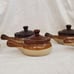 Brownstone Drip Vintage Soup Cauldrons with lids and handles