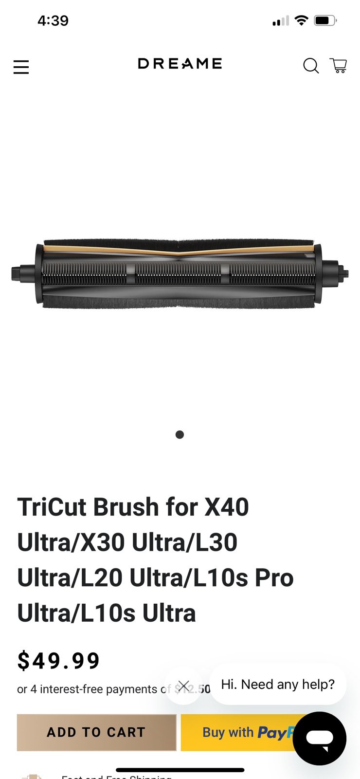 Dreame tricut brush