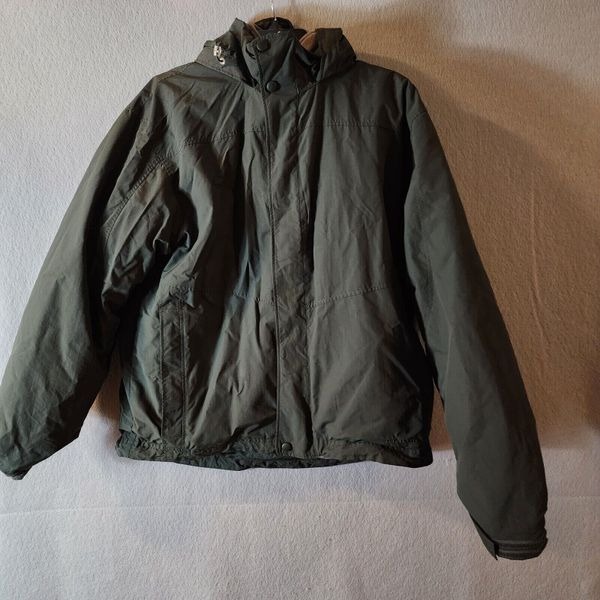 LL Bean 2 in 1 Full Zip Jacket Coat w/ Zip Fleece Liner Mens Green Sz Medium M