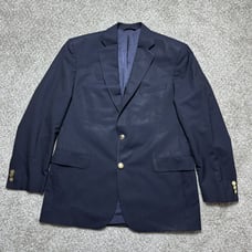 Brooks Brother Loro Piana Mens Blazer 41R Wool Madison 1818 Navy Sport Coat