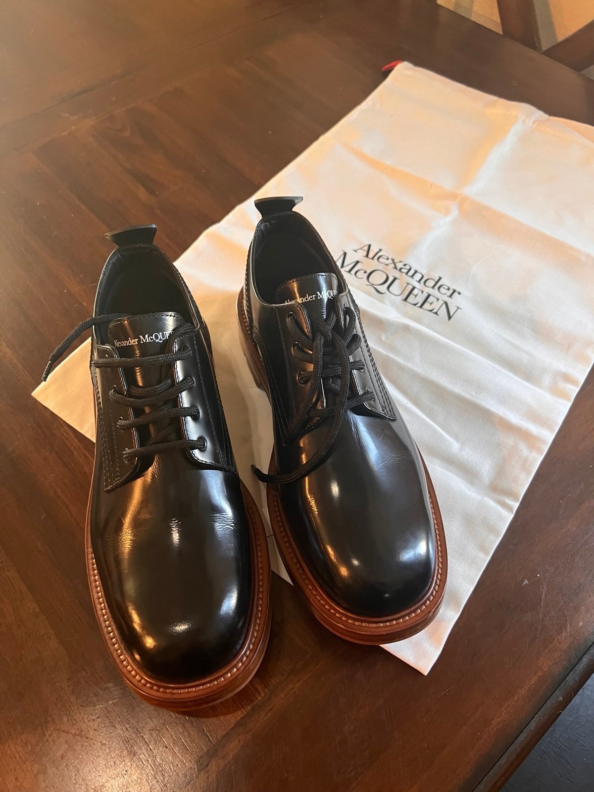 Alexander McQueen Leather derby shoes size 10