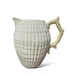 Vintage Belleek Ireland Milk Jug Limpet Yellow 32 Oz Pitcher Creamer 6 3/8