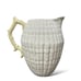 Vintage Belleek Ireland Milk Jug Limpet Yellow 32 Oz Pitcher Creamer 6 3/8