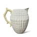 Vintage Belleek Ireland Milk Jug Limpet Yellow 32 Oz Pitcher Creamer 6 3/8