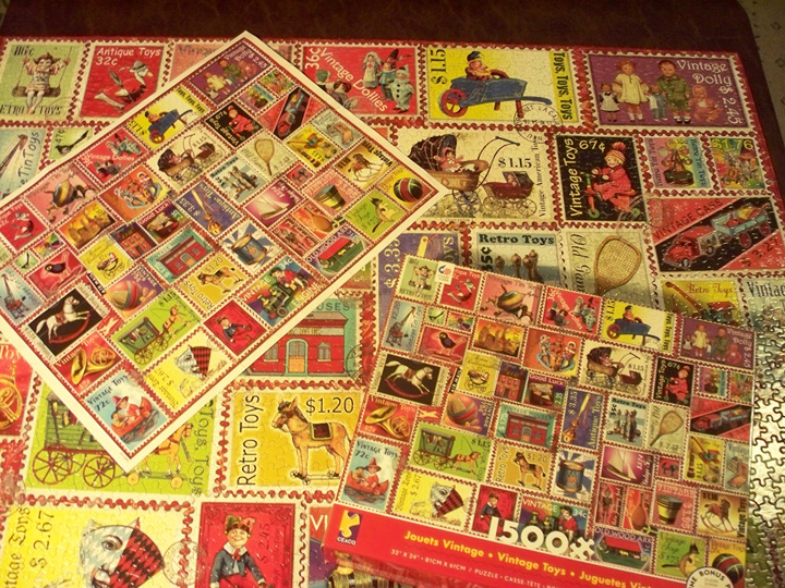 Vintage Toys Stamps Jigsaw Puzzle 1500 Pieces Ceaco
