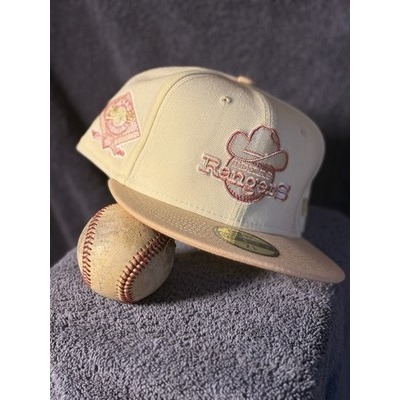 Texas Rangers 59FIFTY Hat Club Cotton Candy Pack 25th Patch Cream 7 3/8 - Grail