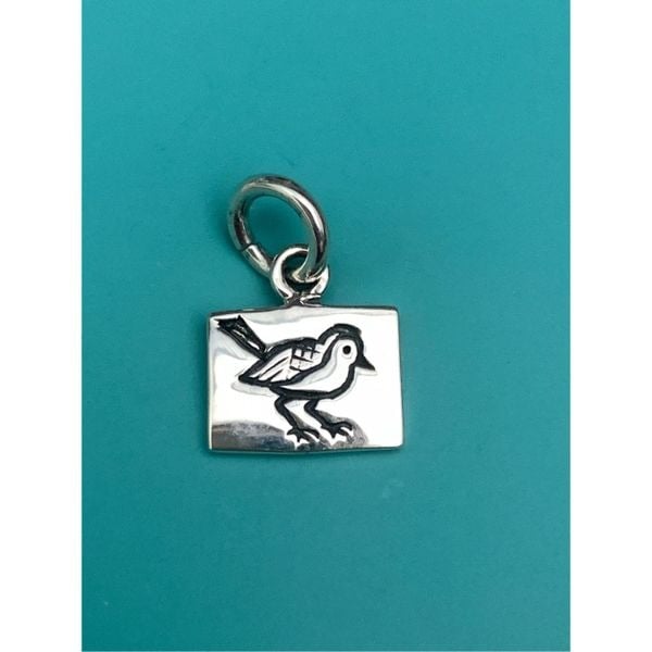 .925 Bird Tag Sterling Silver Jewelry Charm #wildlife
