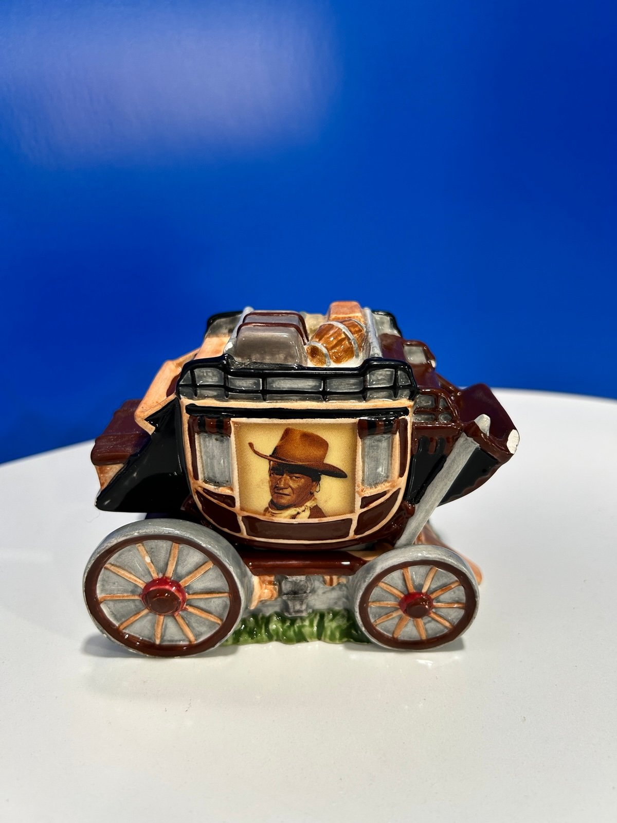Vintage John Wayne Stagecoach Salt And Pepper Shakers