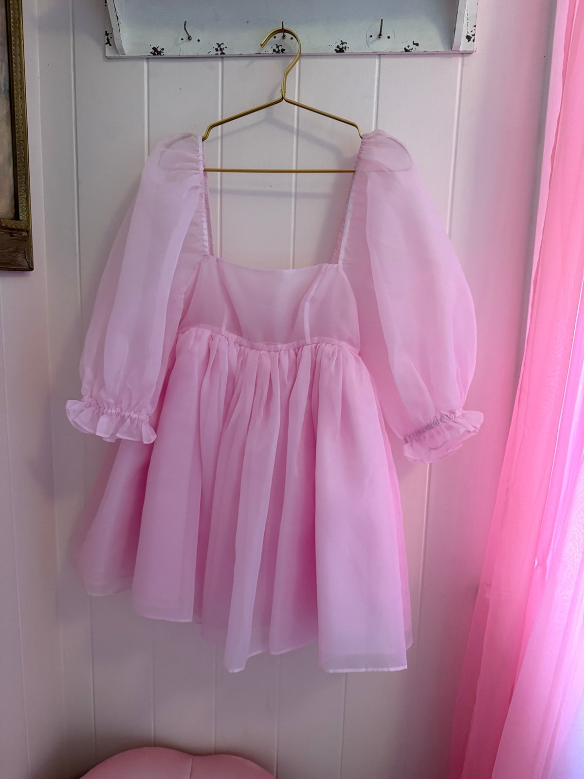 Pink Selkie Mini Puff Dress